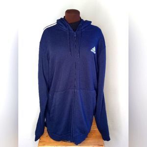 Adidas jacket vintage crew navey size extra large.